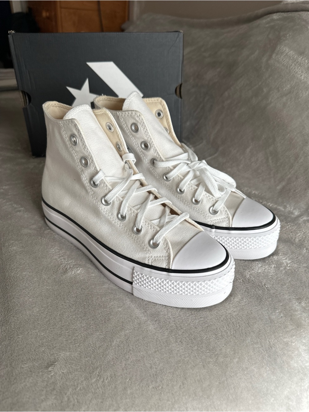 Converse White High-Top Platform Sneakers - Women's *NIB*